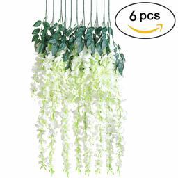 UMI. Essentials Artificial Silk Hanging Wisteria (Pack of 6)