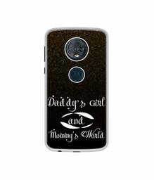 Amazon Brand - Solimo Designer Daddy's Girl and Mummy World UV Printed Soft Back Case Mobile Cover for Motorola Moto G6 Plus