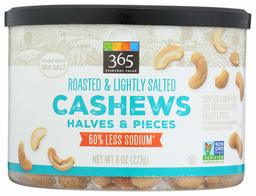 365 Everyday Value, Cashews, Roasted & Lightly Salted Halves, 8 oz