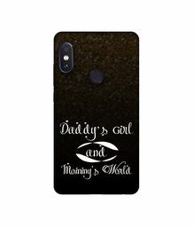 Amazon Brand - Solimo Designer Daddy's Girl and Mummy World 3D Printed Hard Back Case Mobile Cover for Xiaomi Redmi Note 5 Pro