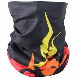 JPGO Neck Gaiter Face Cover Face Scarf for Sun Protection Washable Reusable Balaclava Bandana 1 Piece Black&Yellow