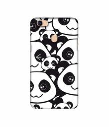 Amazon Brand - Solimo Designer Panda Texture 3D Printed Hard Back Case Mobile Cover for Oppo F5