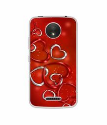 Amazon Brand - Solimo Designer Hearts UV Printed Soft Back Case Mobile Cover for Motorola Moto C Plus