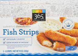 365 Everyday Value, Lightly Breaded Fish Strips, 10 oz