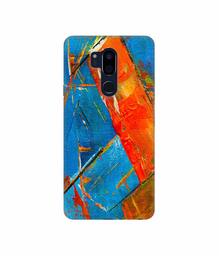 Amazon Brand - Solimo Designer Sky Blue and Orange Canvas 3D Printed Hard Back Case Mobile Cover for LG G7 ThinQ