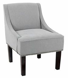 Amazon Brand – Ravenna Home Jacobsen Contemporary Nailhead Sloped Arm Accent Chair, 24