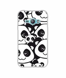 Amazon Brand - Solimo Designer Panda Texture UV Printed Soft Back Case Mobile Cover for Samsung Galaxy J1 Ace