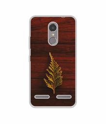 Amazon Brand - Solimo Designer Leaf on Wood UV Printed Soft Back Case Mobile Cover for Lenovo K6 Power