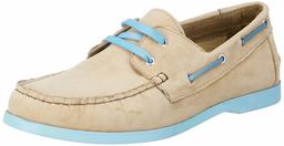 Amazon Brand - Symbol Men's Beige/Sky Boat Shoes-10 UK/India (44 EU) (AZ-WS-276C)