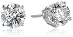 IGI Certified 18k White Gold Lab Created Diamond Stud Earrings (2 cttw, G-H Color, VS1-VS2 Clarity)