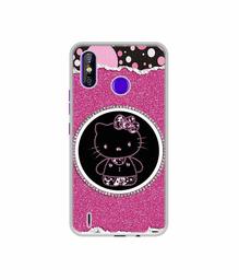 Amazon Brand - Solimo Designer Kitty with Glitter UV Printed Soft Back Case Mobile Cover for Tecno Spark 4 Air