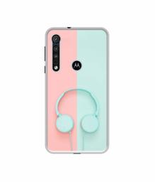 Amazon Brand - Solimo Designer Head Phone UV Printed Soft Back Case Mobile Cover for Motorola One Macro