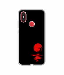 Amazon Brand - Solimo Designer Red Moon UV Printed Soft Back Case Mobile Cover for Mi A2