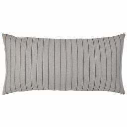 Amazon Brand – Stone & Beam Classic Ticking Stripe Throw Pillow - 12 x 24 Inch, Pewter