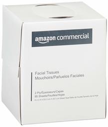 AmazonCommercial Facial Tissue Cube Box, 95 Sheets per Box, 36 Boxes