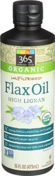 365 Everyday Value, Organic Unfiltered Flax Oil High Lignan, 16 fl oz