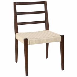 Stone & Beam Scarlett Wood-Framed Modern Woven Dining Chair, 32