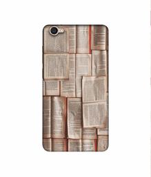 Amazon Brand - Solimo Designer Books Texture 3D Printed Hard Back Case Mobile Cover for Vivo Y55L