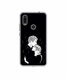 Amazon Brand - Solimo Designer Couples Standing in Rain UV Printed Soft Back Case Mobile Cover for Mi Redmi 7