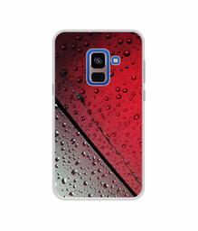 Amazon Brand - Solimo Designer Water Drop On Glass UV Printed Soft Back Case Mobile Cover for Samsung Galaxy A8 Plus (2018)