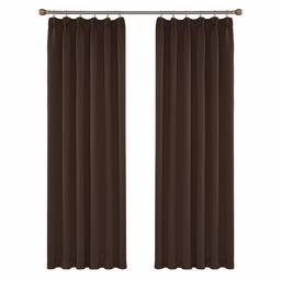 UMI door Amazon Gordijnen thermisch geïsoleerd potlood plooi verduisteringsgordijnen voor woonkamer 55 x 96 inch bruin twee panelen