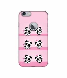 Amazon Brand - Solimo Designer Panda Pattern UV Printed Soft Back Case Mobile Cover for Apple iPhone 6 Plus / 6S Plus (Logo Cut)