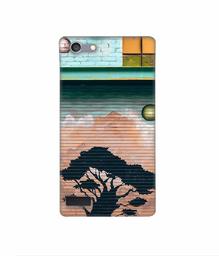 Amazon Brand - Solimo Designer Tree Painting 3D Printed Hard Back Case Mobile Cover for Oppo Neo 7