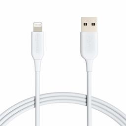 AmazonBasics Lightning to USB Cable - MFi Certified Apple iPhone Charger, White, 6-Foot