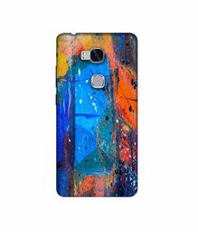 Amazon Brand - Solimo Designer Blue and Orange Brush 3D Printed Hard Back Case Mobile Cover for Huawei Honor 5X