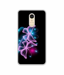 Amazon Brand - Solimo Designer Butterflies Neon Light UV Printed Soft Back Case Mobile Cover for Mi Redmi Note 4