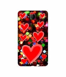 Amazon Brand - Solimo Designer Heart Texture on Glitters 3D Printed Hard Back Case Mobile Cover for Microsoft Lumia 650