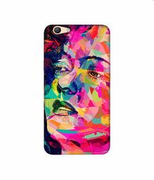 Amazon Brand - Solimo Designer Multicolor Lady Vector 3D Printed Hard Back Case Mobile Cover for Oppo F1s