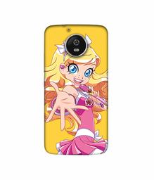 Amazon Brand - Solimo Designer Singing Girl Vector 3D Printed Hard Back Case Mobile Cover for Motorola Moto G5