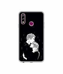 Amazon Brand - Solimo Designer Couples Standing in Rain UV Printed Soft Back Case Mobile Cover for LG W10