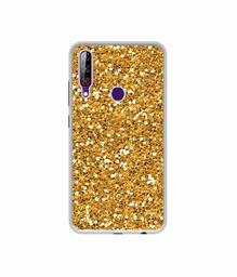 Amazon Brand - Solimo Designer Golden Sparkle UV Printed Soft Back Case Mobile Cover for LG W30 Pro