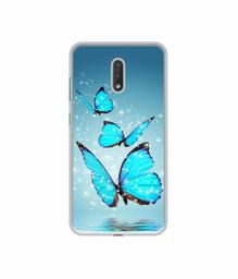 Amazon Brand - Solimo Designer Flying Butterflies UV Printed Soft Back Case Mobile Cover for Nokia 2.3