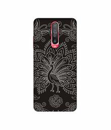 Amazon Brand - Solimo Designer White Peacock Rangoli 3D Printed Hard Back Case Mobile Cover for Poco X2 / Mi Redmi K30