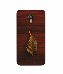 Amazon Brand - Solimo Designer Leaf on Wood 3D Printed Hard Back Case Mobile Cover for Meizu M2 Note