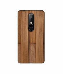 Amazon Brand - Solimo Designer Wooden Art 3D Printed Hard Back Case Mobile Cover for Nokia 6.1 Plus