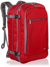 AmazonBasics - Zaino da viaggio/bagaglio a mano, Rosso - 50L