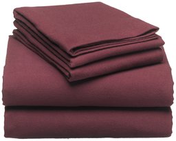 Pinzon 160-Gram Solid Flannel Queen Sheet Set, Orchid