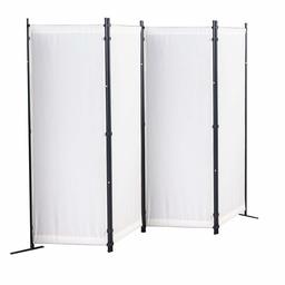 UMI by Amazon Paravent 4 pièces Paravent 170 x 220 cm Paravent Blanc