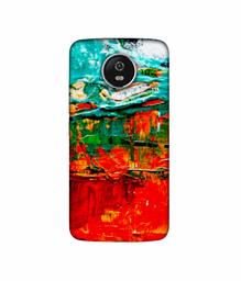 Amazon Brand - Solimo Designer Green and Orange Glass Color 3D Printed Hard Back Case Mobile Cover for Motorola Moto G5