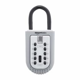 AmazonBasics Portable Push Button Combination Lock Key Box, SW-KS05-G