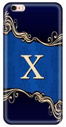 Amazon Brand - Solimo Designer Blue Pattern Alphabet-X 3D Printed Hard Back Case Mobile Cover for Apple iPhone 6s Plus