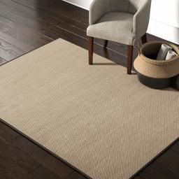 Rivet Woven Bordered Sisal Area Rug, 5 x 7 Foot, Charcoal