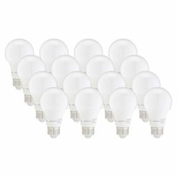 AmazonBasics 40W Equivalent, Daylight, Dimmable, 10,000 Hour Lifetime, A19 LED Light Bulb | 16-Pack (Renewed)