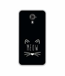 Amazon Brand - Solimo Designer Meow UV Printed Soft Back Case Mobile Cover for Micromax Yu Yureka Black