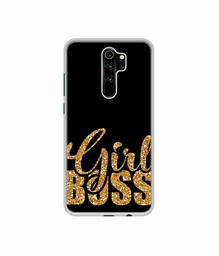 Amazon Brand - Solimo Designer Sparkle Girl Boss UV Printed Soft Back Case Mobile Cover for Mi Redmi Note 8 Pro