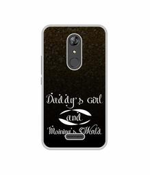 Amazon Brand - Solimo Designer Daddy's Girl and Mummy World UV Printed Soft Back Case Mobile Cover for Micromax Selfie 2 Note Q4601